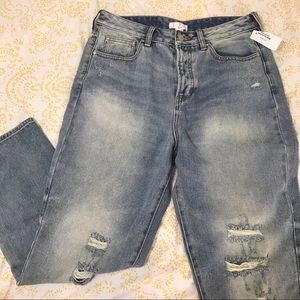 Distressed Boyfriend/ Mom Jeans